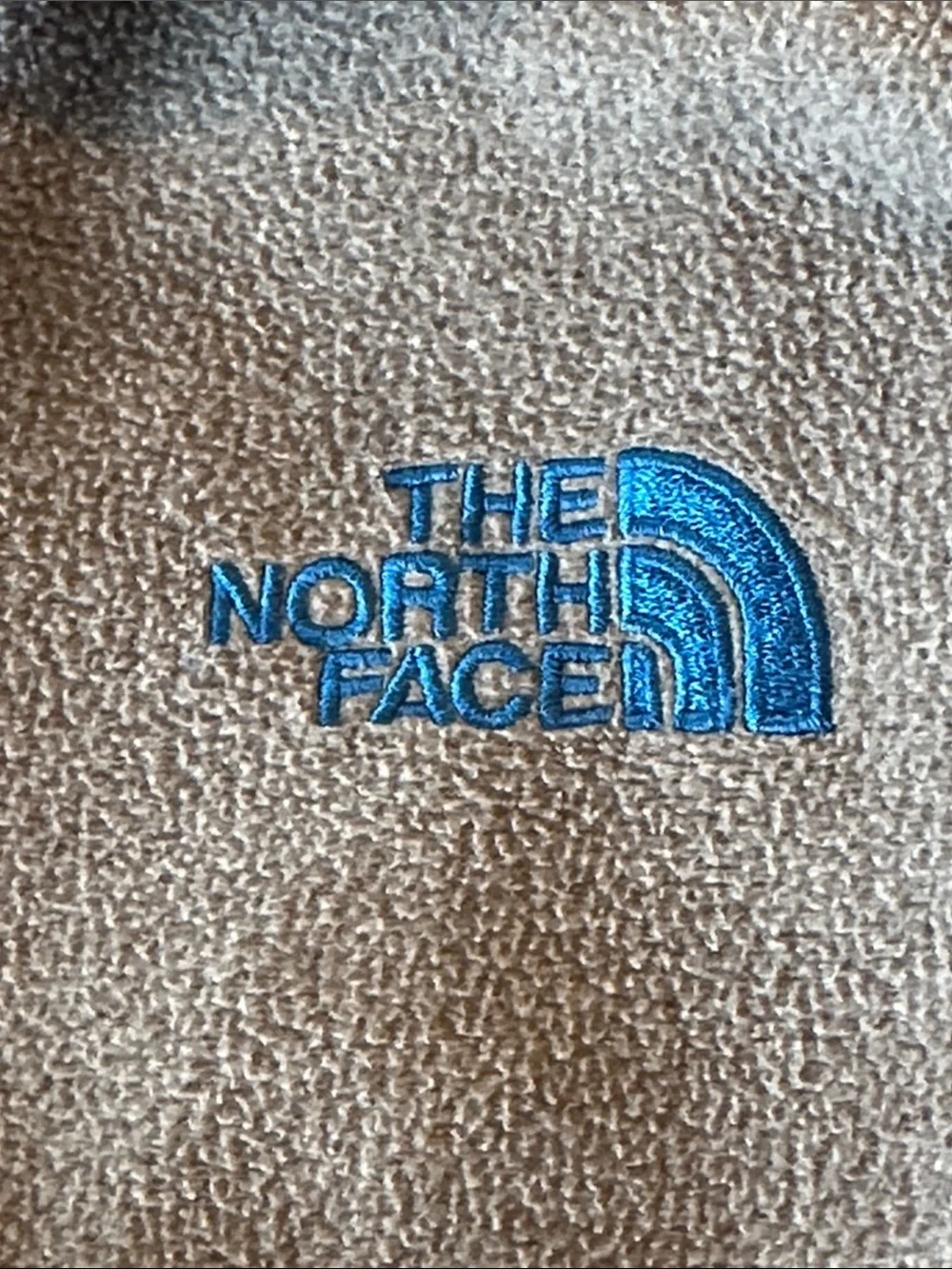 The North Face Grey Fleece Quarter-Zip with Blue Trim